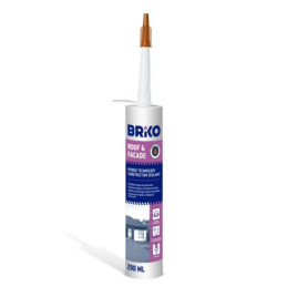 Hermetikas BRIKO ROOF / FACADE, 290 ml, rudas