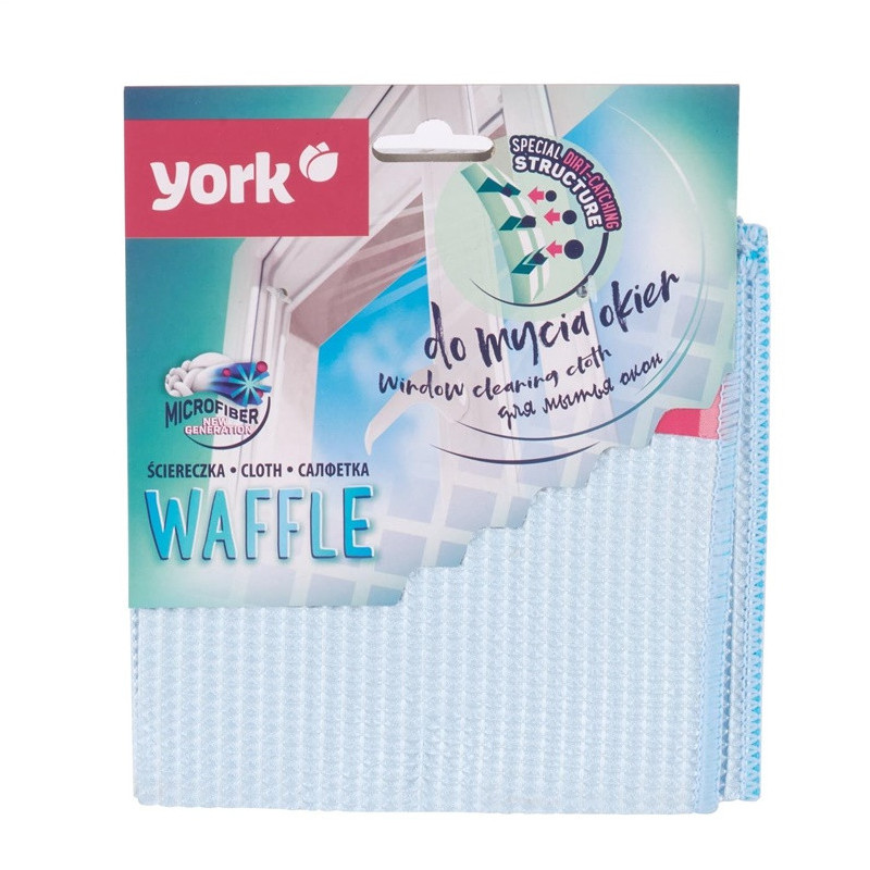 Mikropluošto šluostė langams YORK WAFFLE, 1 vnt.