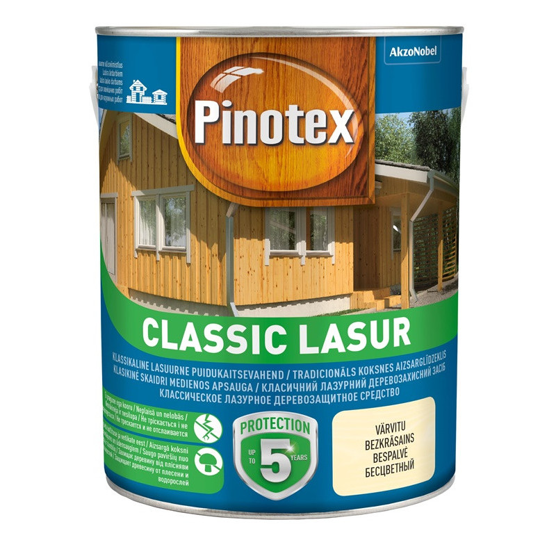 Impregnantas Pinotex Classic Lasur AE, riešuto spalva, 3 l