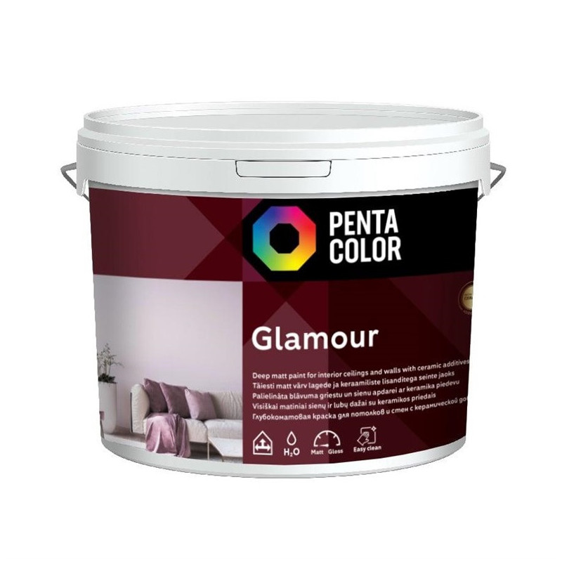 Dispersiniai dažai Pentacolor Glamour, balta, 10 l