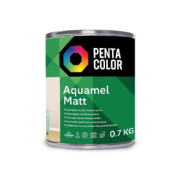 Emaliniai dažai Pentacolor Aquamel, balta, matinis, 0.7 kg.