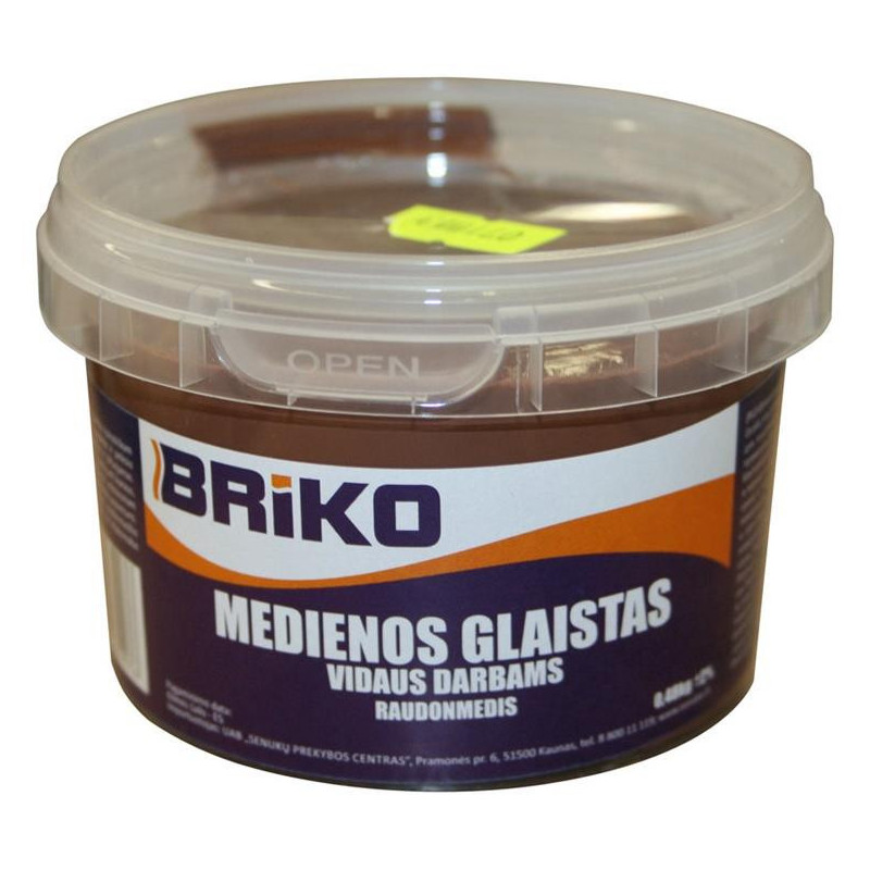 Raudonmedžio spalvos medienos glaistas Briko, 0,48 kg