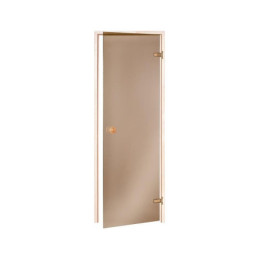 Saunos durys FLAMMIFERA 70x190cm, drebul/puš, bronz stiklas