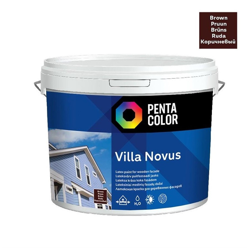 Fasado dažai Pentacolor Villa Novus, ruda, 5 l