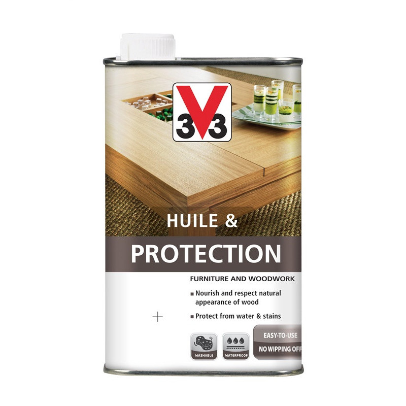 Baldų aliejus V33 Protection, bespalvis, 0.5 l