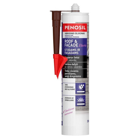 Elastingas hermetikas Penosil Roof&Facade, 290 ml rudas