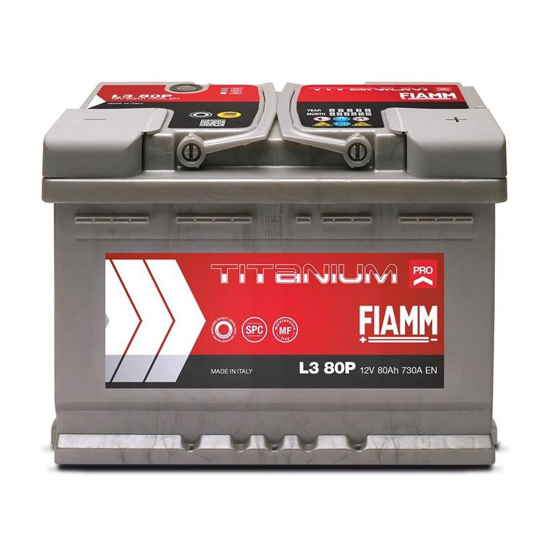 Akumuliatorius Fiamm L3 80P, 80 Ah, 730 A, 12 V