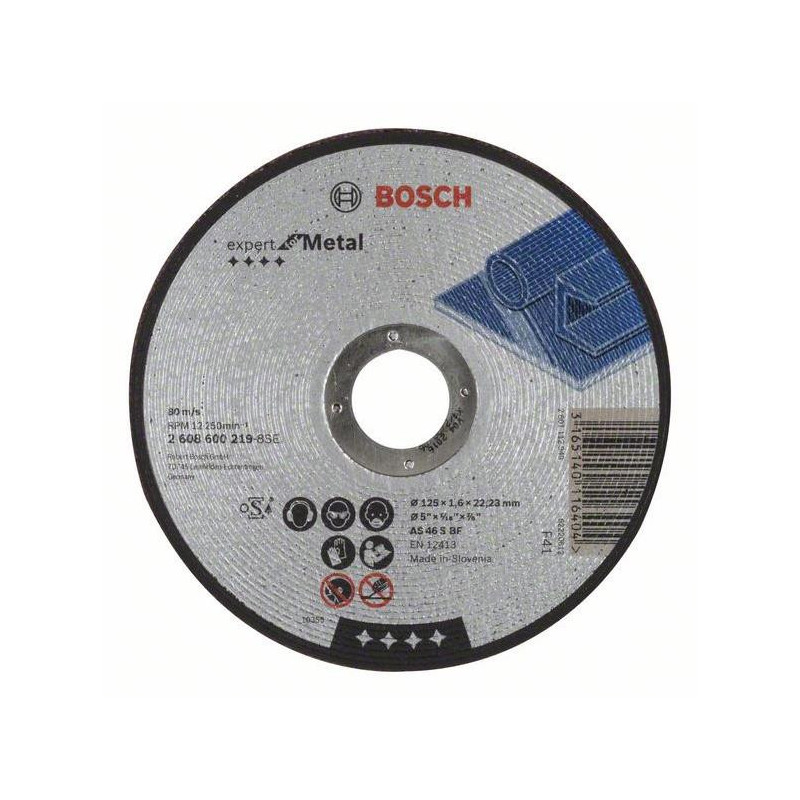 Pjovimo diskas Bosch, 125 x 1.6 x 22.23 mm