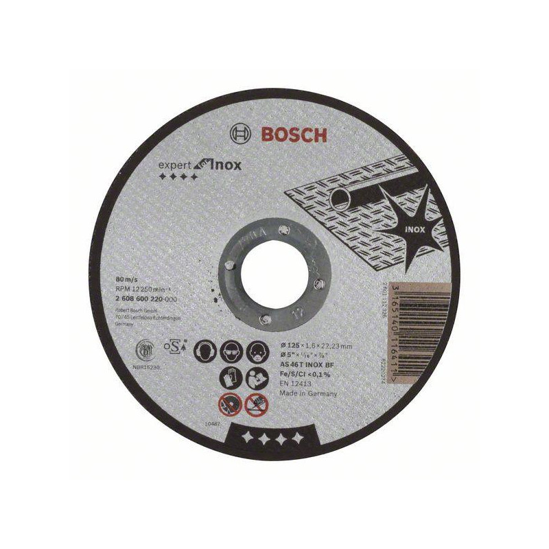 Pjovimo diskas Bosch, 125 x 1.6 x 22.23 mm