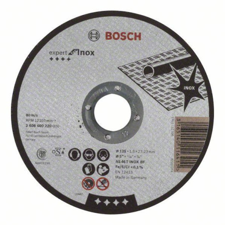 Pjovimo diskas Bosch, 125 x 1.6 x 22.23 mm