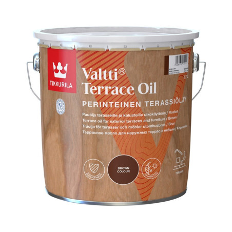 Medienos aliejus Tikkurila Valtti Terrace Oil, ruda, 2.7 l