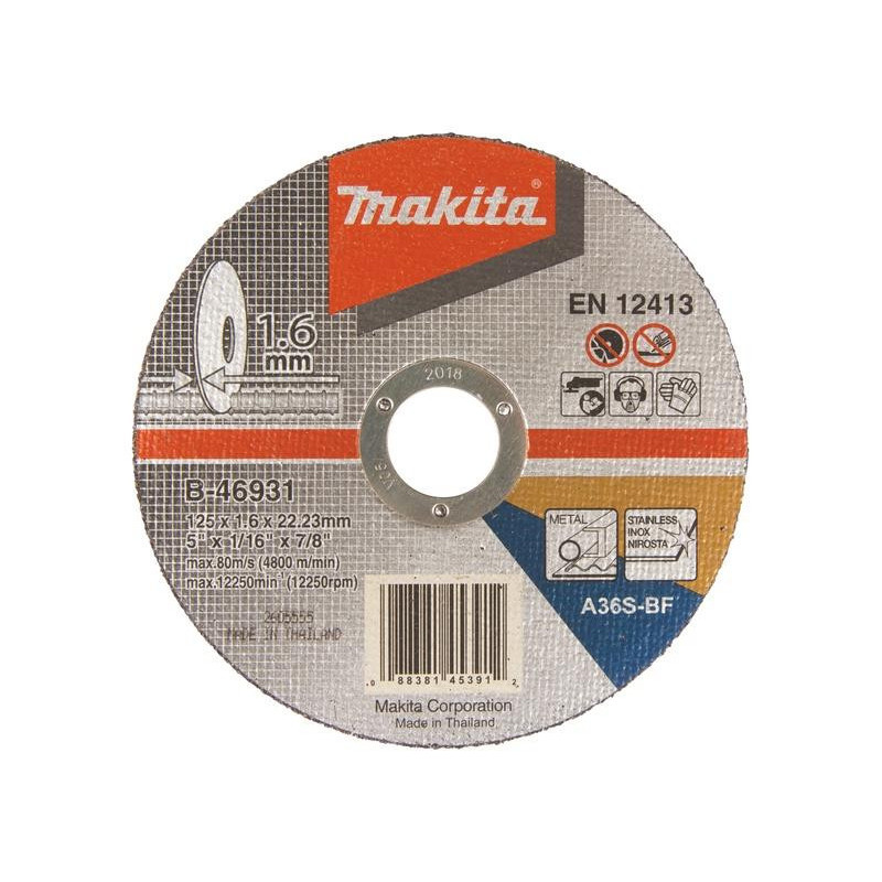 Pjovimo diskas Makita B-46931, 125 x 1.6 x 22.23 mm