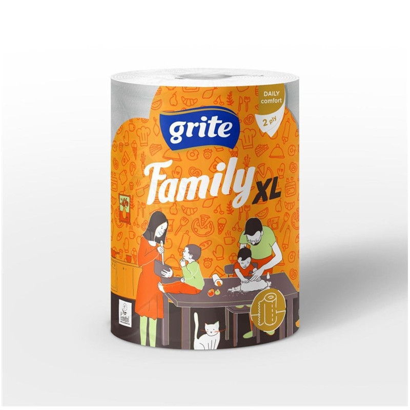 Popierinis rankšluostis Grite Family XL, 2 sl.