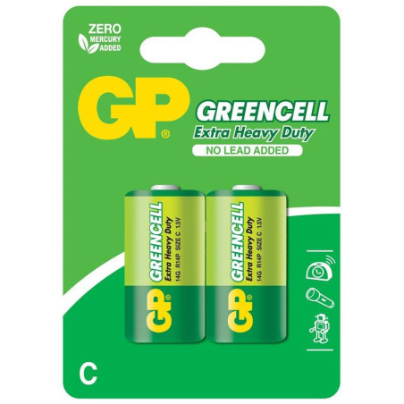 Elementai GP Greencell C/R14, 2 vnt.