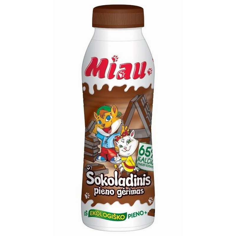 Pieno gėrimas MIAU, šokoladinis, pl. but., 2,6% rieb., 450ml