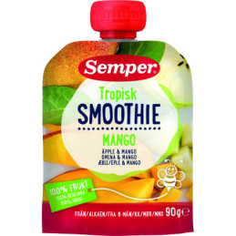 Geriamoji tropinių vaisių tyrė SMOOTHIE nuo 6 mėn., 90 g