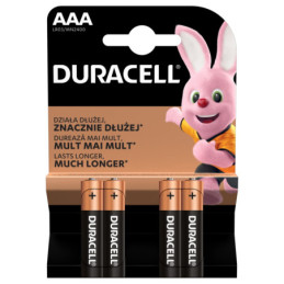 Baterijos DURACELL, AAA, LR03, 4 vnt.