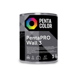 Dažai Pentacolor PentaPro Wall 3, balta, 1 l