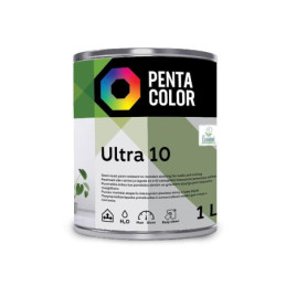 Dispersiniai dažai Pentacolor Ultra 10, balti 1 l