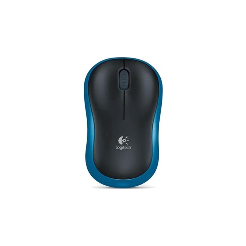 Belaidė kompiuterio pelė LOGITECH M185, juoda, mėlyna