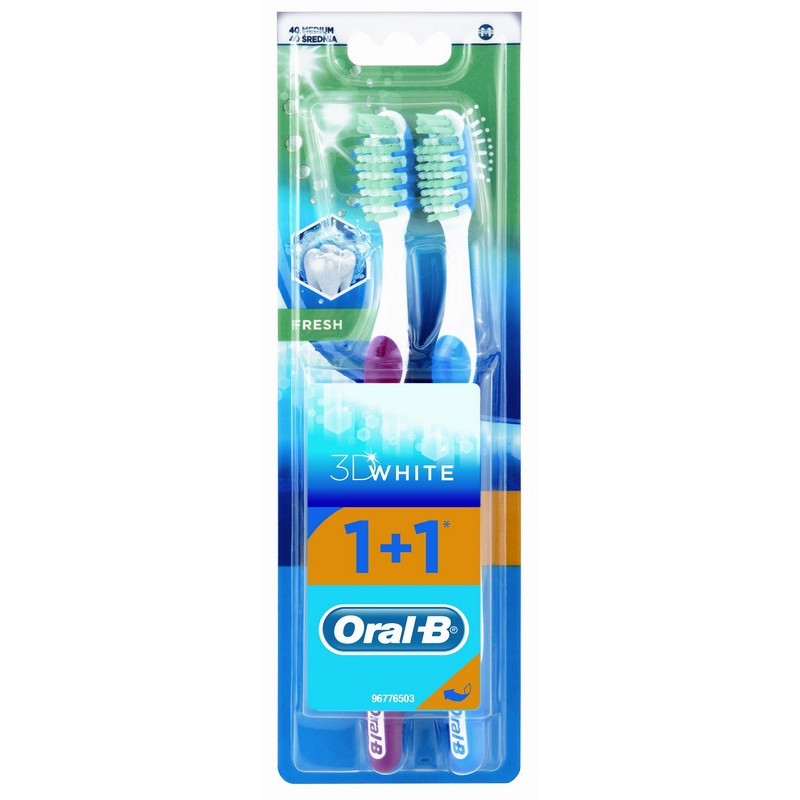 Dantų šepetėlis ORAL-B 3DW Medium, 1+1, 1 vnt.