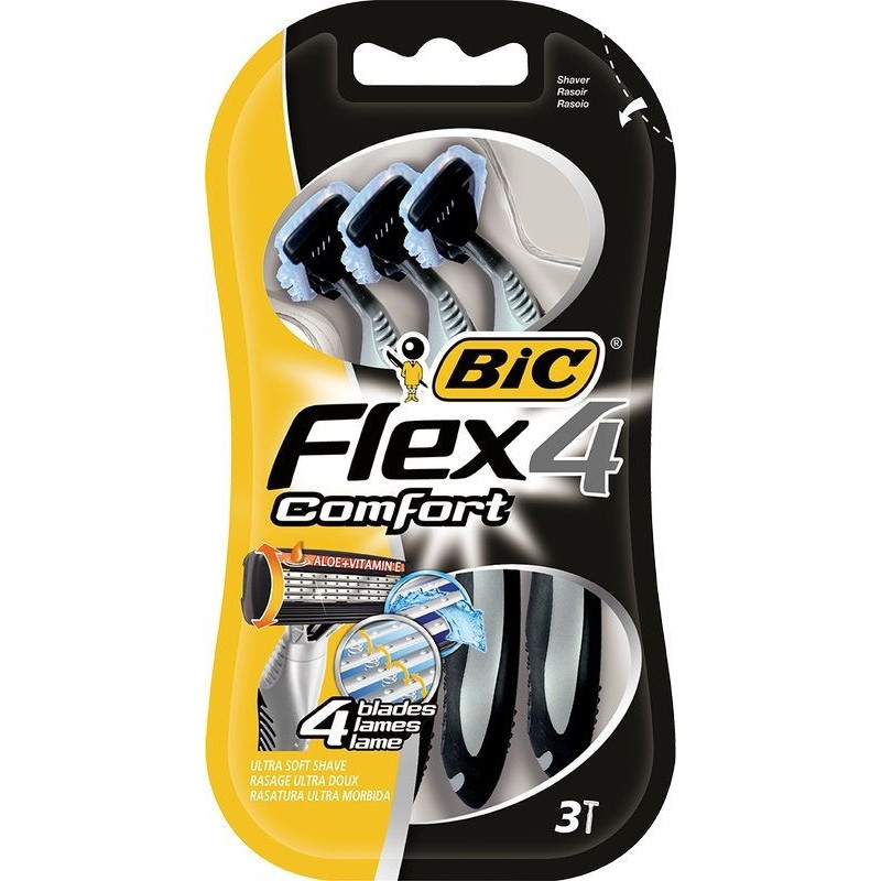 Vienkartiniai skustuvai BIC Flex4 Comfort, 3 vnt.