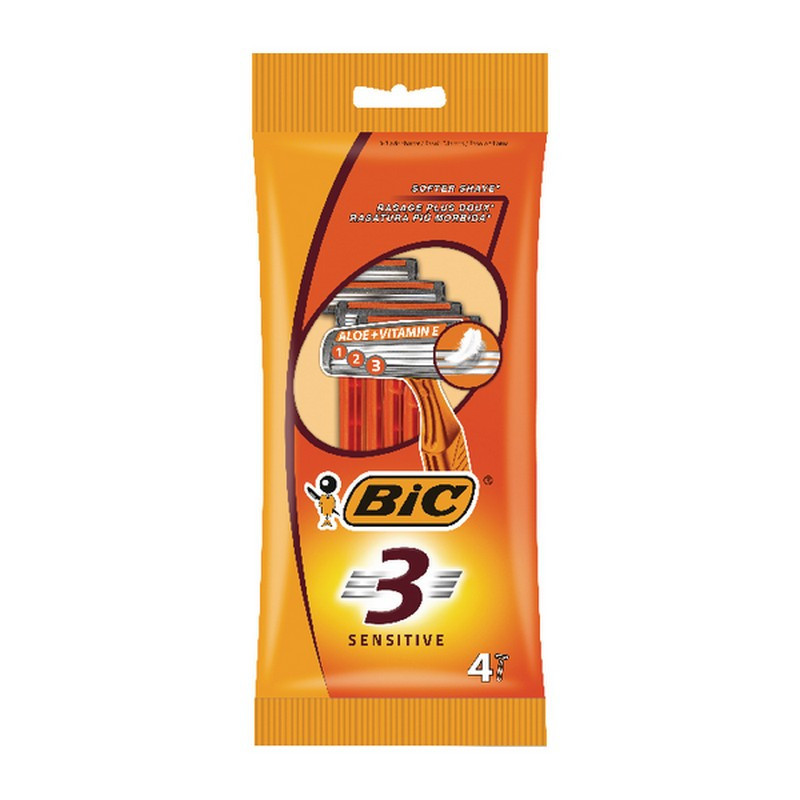 Skustuvas BIC3 P4 SENSITIVE BAG, 4 vnt