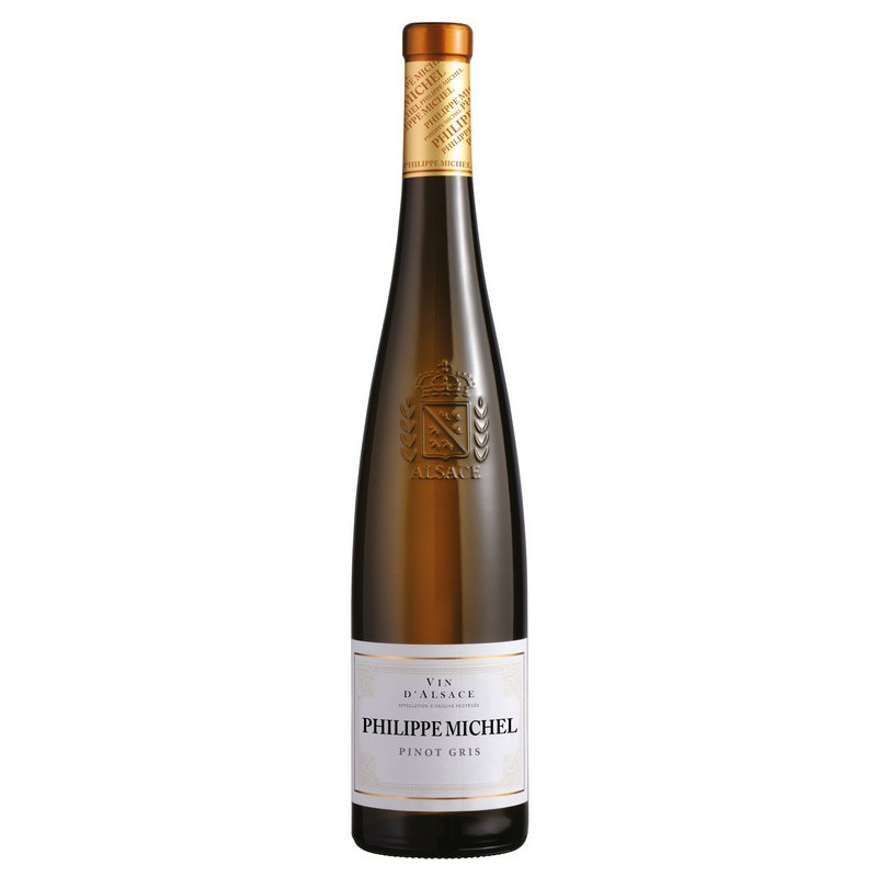 Vynas MICHEL LEON PINOT GRIS ALSACE ACb.p.saus.,12,5%,750ml