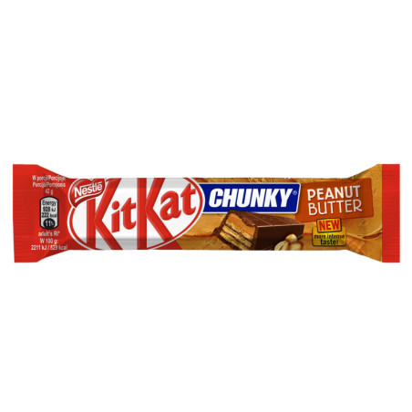 Šok.batonėlis NESTLE, KIT KAT CHUNKY, su rieš. sviestu, 42 g