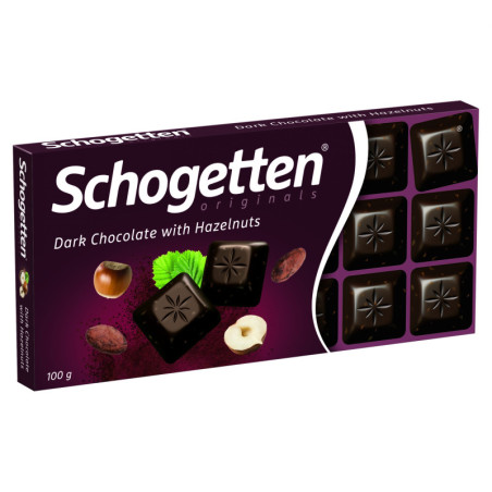 Šokolado gabaliukai SCHOGETTEN DARK NUTS, 100 g