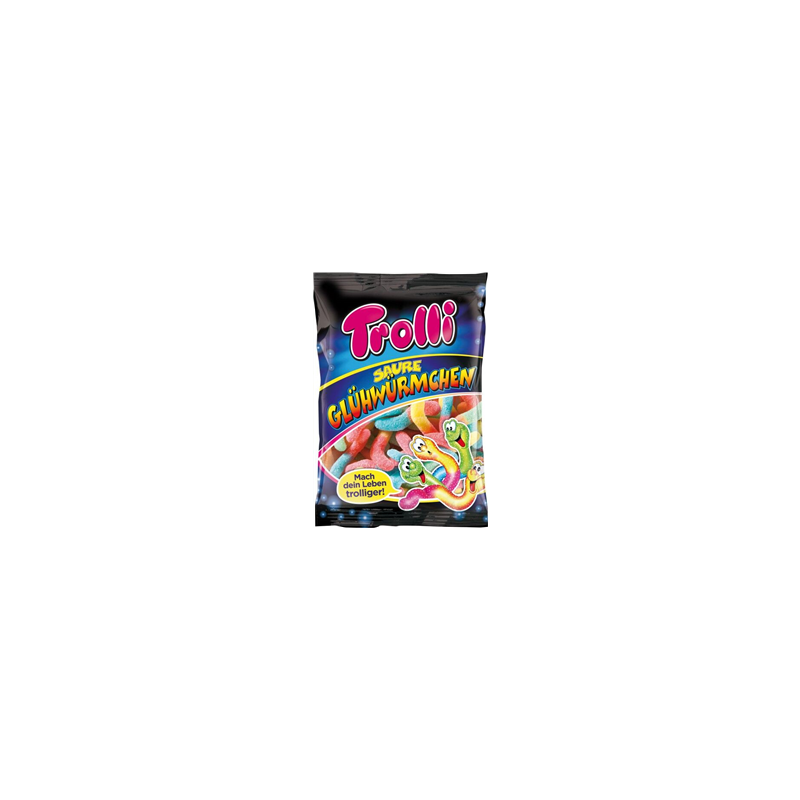 Guminukai rūgštūs kirminai TROLLI, 100 g