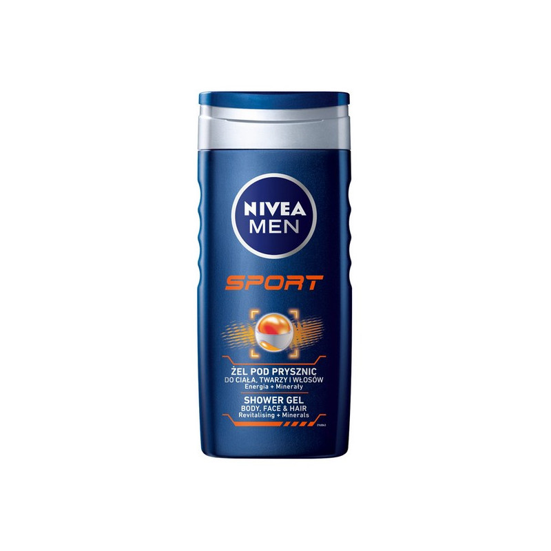 Vyriška dušo želė NIVEA SPORT 3 IN 1, 250 ml