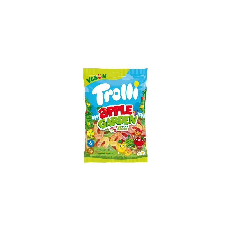 Guminukai obuolių ratukai TROLLI, 175 g