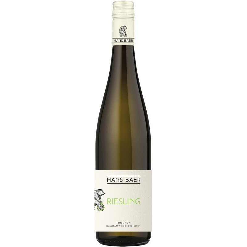 Vynas HANS BAER, RIESLING, baltas, sausas, 12.5 %, 0.75 l