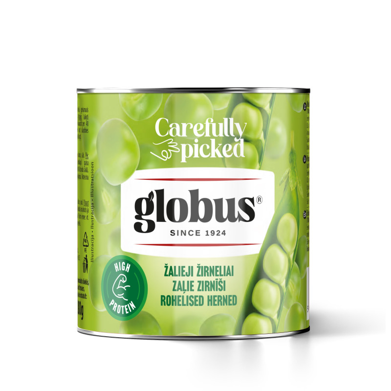 Smulkūs žalieji žirneliai GLOBUS, 400 g