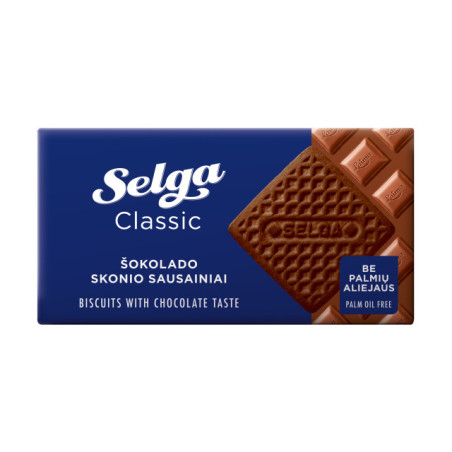 Sausainiai SELGA, šokolado skonio, 180 g