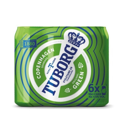 Alus TUBORG 4,6 %, skard., 6 x 500 ml