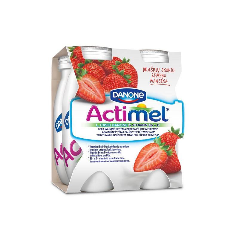 Jog. gėrimas ACTIMEL braškių, 4x100 g