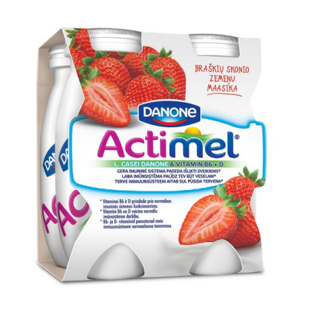 Jog. gėrimas ACTIMEL braškių, 4x100 g