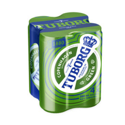 Alus TUBORG 4,6 %, skard., 4 x 568 ml