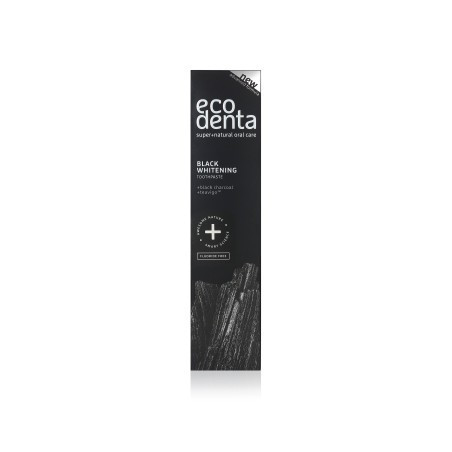 Dantų pasta ECODENTA EKSTRA, juoda, balinamoji, 100 ml