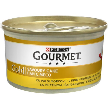 Kons. kačių ėdalas vištienos skonio GOURMET GOLD CAKE, 85 g