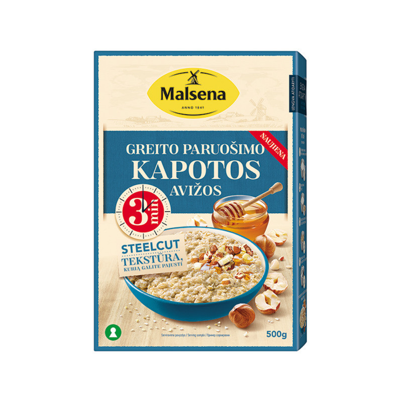 Kapotos avižos MALSENA greito paruošimo, 500 g