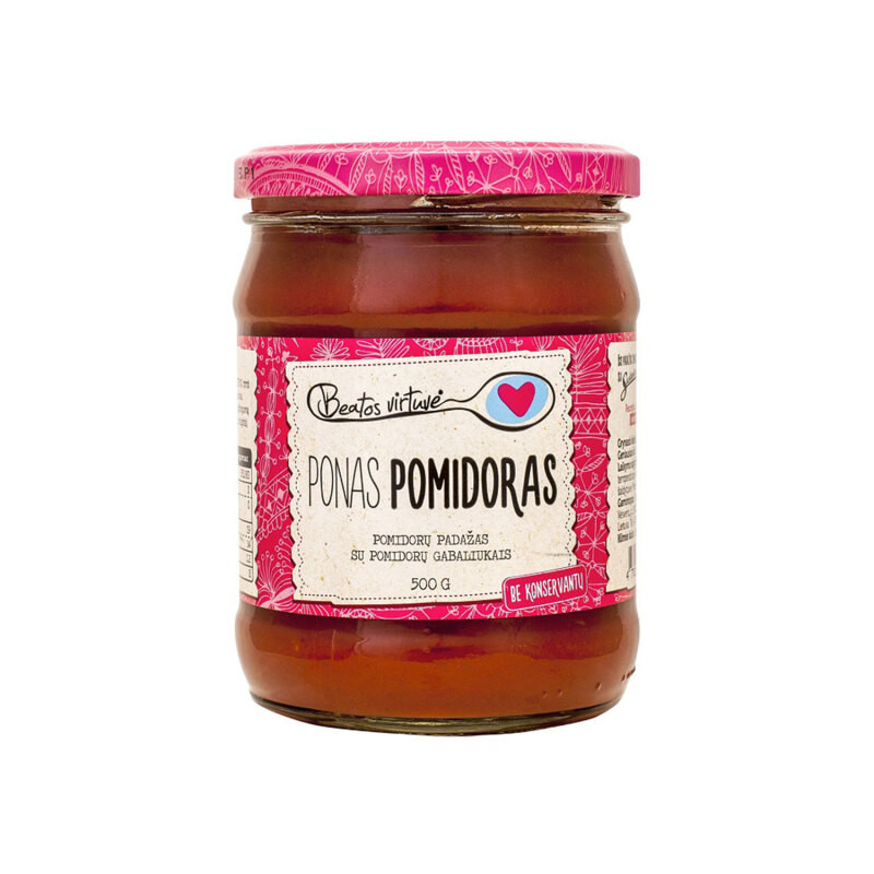 Pomidorų padažas BEATOS VIRTUVĖ, PONAS POMIDORAS, 500 g