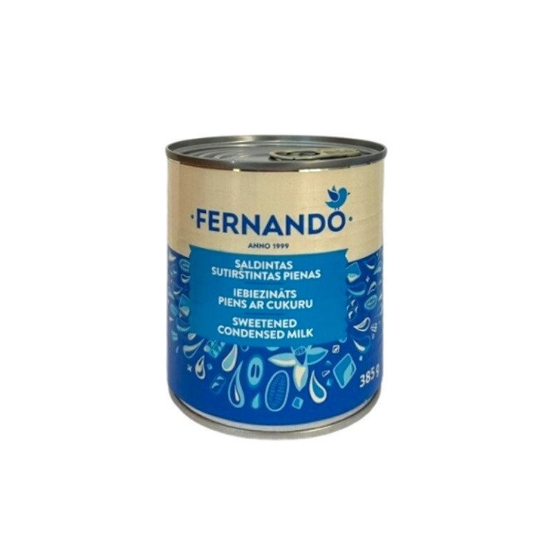 Saldintas sutirštintas pienas FERNANDO, 385 g