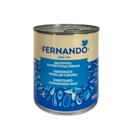 Saldintas sutirštintas pienas FERNANDO, 385 g