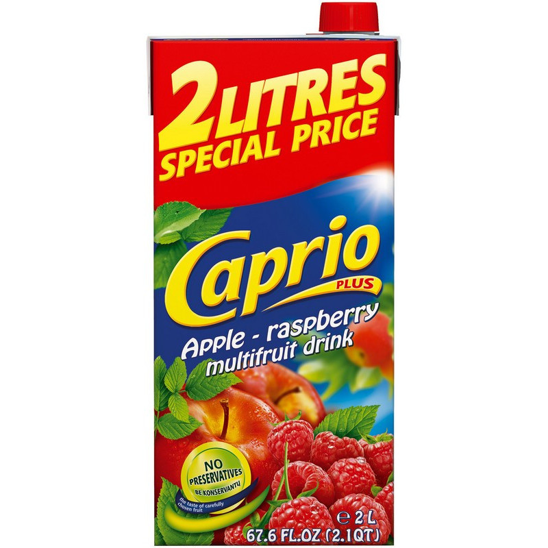 CAPRIO obuolių - aviečių gėrimas, 2 l