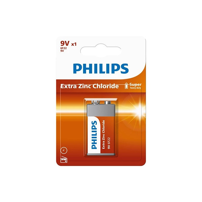 Elementai PHILIPS, 9V, 6R22, 1 vnt