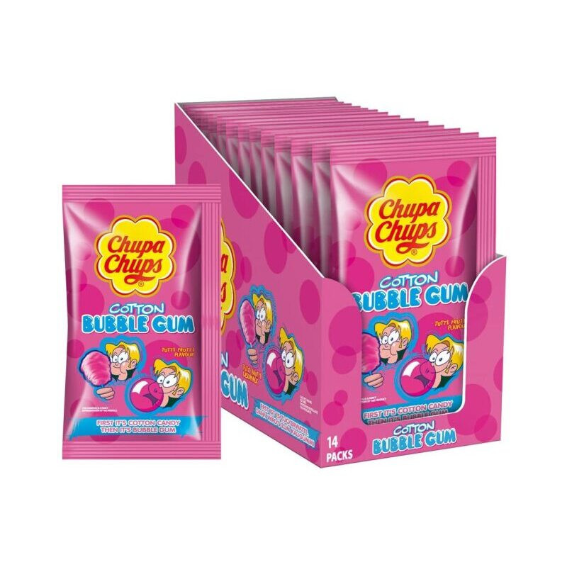 Kramtomoji guma CHUPA CHUPS COTTON BUBBLE GUM, 11 g