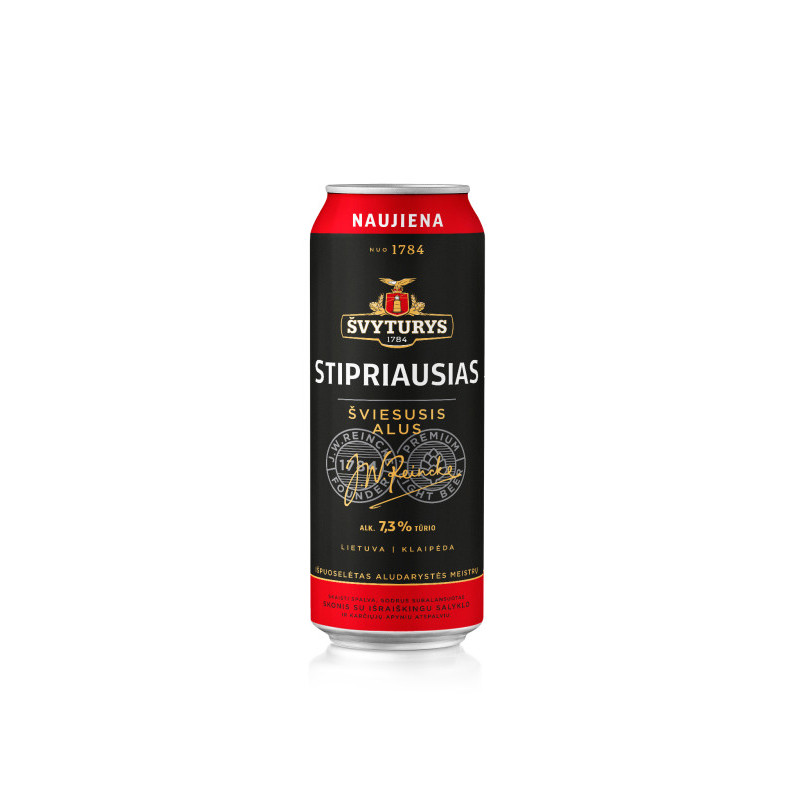 Alus ŠVYTURYS stipriausias, šviesus, 7,9 %, skard., 568 ml